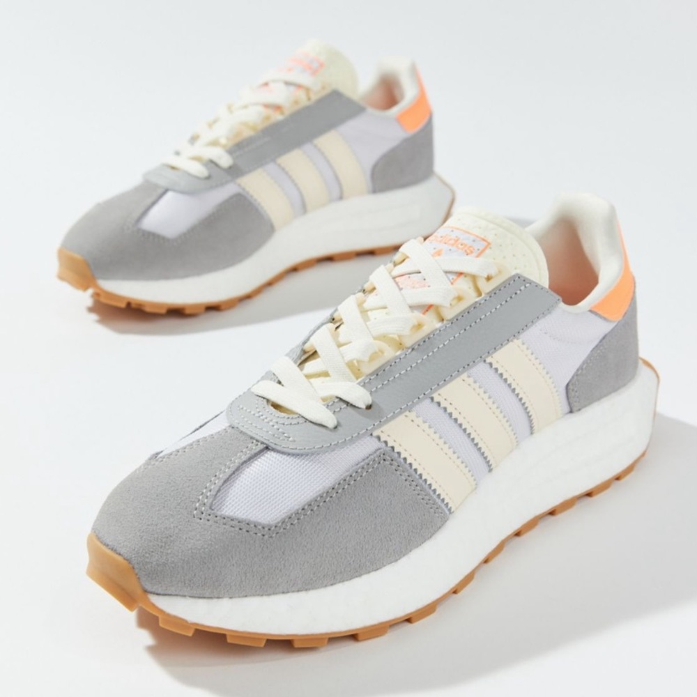 NWT! New In Box! Adidas Retropy E5 Sneaker Grey Orange White Size 7
